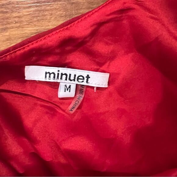 Minuet One shoulder red and gold cocktail dress - Picture 4 of 7